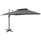  Konzolni vrtni suncobran s dvostrukim vrhom 300x300 cm antracit | shoptok.hr