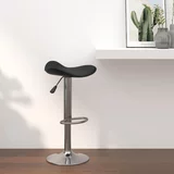 vidaXL Barski stolac crni od kromiranog čelika i umjetne kože