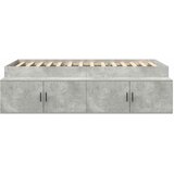  Krevetna konstrukcija s ladicama Betonski sivi 100 x 200 cm | shoptok.hr
