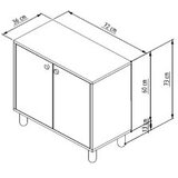 Hanah home lina - sapphire oak sapphire oak multi purpose cabinet | ePonuda.com