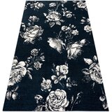 RugsX Preproge Preproga GNAB 60642734 Cvetje vrtnice temno modra 140x200 cm Modra | Shoptok.si
