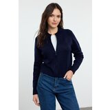 Trendyol Navy Blue Soft Texture Zippered Knitwear Cardigan | shoptok.hr