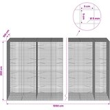  Gabion s 5 mm žicom i mrežom 5x5 cm 1050x100x200 cm | shoptok.hr