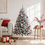  Set božićnih kuglica 30 kom. Crvena i bijela Ø 6 cm Plastika - Crvena i bijela (geometrijski motiv) Cijene