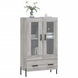  Visoka komoda siva boja hrasta 69,5x31x115 cm konstruirano drvo | shoptok.hr