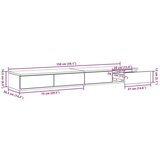  Noćni ormarići Crni hrast Drvo 150 x 36.5 x 16.5 cm Noćni ormarić | shoptok.hr