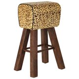  Tabure DKD Home Decor Crna Drvo Smeđa Koža (43 x 35 x 75 cm) | shoptok.hr