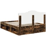  Krevetna konstrukcija s uzglavljem Dimljeni hrast 150 x 200 cm | shoptok.hr