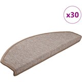  Prostirke za stepenice 30 kom 65x24x4 cm svijetlosmeđe poluokrugle velike | shoptok.hr