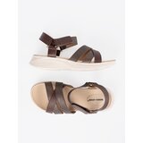 Sergio Leone Brown sandals on a white platform | shoptok.hr