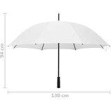 vidaXL Dežnik bel 130 cm | Shoptok.si