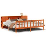 vidaXL Krevet s regalom za knjige bez madraca 180x200 cm od borovine | shoptok.hr