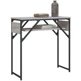  Konzolni stol s policama siva boja hrasta 75x30x75 cm drveni | shoptok.hr