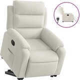  Električni naslonjač na podizanje krem baršunasti | shoptok.hr