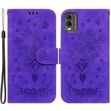 INORCO Usnjena torbica s stojalom in denarnico za Nokio C32, ovitek za telefon s popolno zaščito z vtisnjenim metuljem vrtnice, (22033864) | Shoptok.si