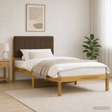  Krevetni okvir s tapiciranim uzglavljem Bijelo isprana i taupe - Bijelo isprana i taupe 75 x 190 cm | shoptok.hr