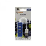 S Box Hub USB 4xA mikro H-204 moder H-204BL | Shoptok.si