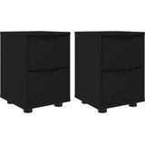  Noćni ormarići 2 pcs Crna 30,5 x 30 x 43 cm Konstruirano drvo | Eponuda.com