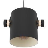 Eglo Hornwood zidna lampa E27, pomična, crna/drvo | shoptok.hr