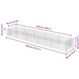  Gabionska sadilica od pocinčanog čelika 450 x 90 x 50 cm | Eponuda.ba