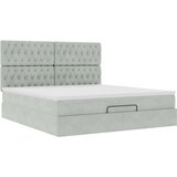 vidaXL Okvir kreveta s madracima svijetlosivi 160x200cm baršunasti | shoptok.hr