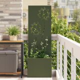 vidaXL Vrtni Sadič s Dekorativnom Pločom Maslinovo zelena 50 x 140 cm | shoptok.hr