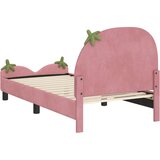  Otroški posteljni okvir z vznožjem Roza 80 x 160 cm Žamet, (5000104775) | Shoptok.si