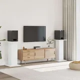 Stojalo za zvočnike 2 kosa belo 30x30x80 cm inženirski les