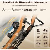 Izdelki za telo Masažni stol Zero Gravity SL Spur z masažo celega telesa in ogrevanjem hrbta, črne/rjave/zelene barve | Shoptok.si