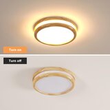 PHEASHINE LED stropna svetilka 30cm, 24 W leseni dizajn | Shoptok.si