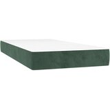 vidaXL box spring postelja z vzmetnico temno zelena 90x200 cm žamet, (20899089) | Shoptok.si