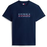 Tommy Jeans Majica mornarska / svetlo modra / lila / rdeča | Shoptok.si