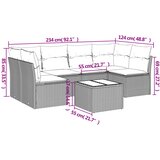  7-dijelni set vrtnih sofa od poliratana s jastucima bež | shoptok.hr