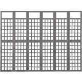 Furnova 6-delni paravan/mreža iz lesa jelke sive barve 242,5x180 cm, (21929718) | Shoptok.si