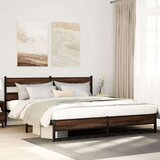vidaXL metalni okvir kreveta bez madraca smeđa boja hrasta 180x200 cm | shoptok.hr