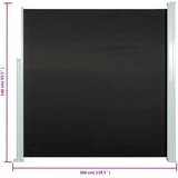 vidaXL Uvlačiva bočna tenda za terasu 140 x 300 cm crna | shoptok.hr