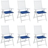  Jastuci za vrtne stolice 6 kom plavi 50 x 50 x 4 cm od tkanine | Eponuda.ba