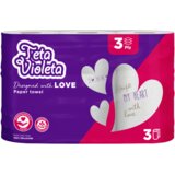 Violeta papirnate brisače Love, 3-slojne, 3/1 | Shoptok.si