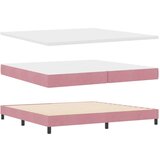 Box spring krevet s madracem Ružičasta 200 x 200 cm Baršun - Ružičasta 200 x 200 cm Kristal s dugmadima | shoptok.hr