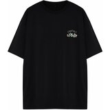 Trendyol Plus Size Men's Black Relaxed/Comfortable Cut Mushroom Embroidery 100% Cotton T-Shirt Cene