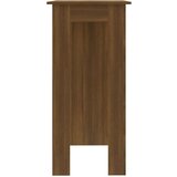 vidaXL Barska miza s polico rjavi hrast 102x50x103,5 cm iverna pl. | Shoptok.si