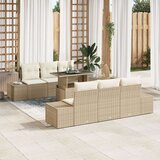  Set vrtnih sofa 7 dijelova Bež Ratan Set vrtnih sofa Pravokutni | shoptok.hr