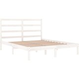  Okvir za krevet od masivne borovine bijeli 140 x 190 cm | shoptok.hr
