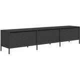 TV ormarić crni 202x39x43,5 cm hladno valjani čelik | shoptok.hr