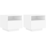  The Living Store Nočna omarica z LED lučkami 2 kosa bela 40x39x37 cm - Nočna Omarica, (21453623) | Shoptok.si