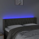  LED uzglavlje tamnosivo 163x16x78/88 cm baršunasto | shoptok.hr