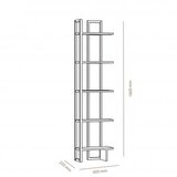 Hanah home Alice Bijela Ud polica za knjige 45x180x22cm, bijela | Eponuda.ba