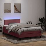  Box spring postelja z vzmetnico roza 120x210 cm žamet, (21792557) | Shoptok.si