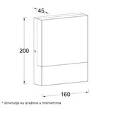  Zidna LED lampa 10W 3000K IP65 crna | Eponuda.com