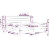  Okvir kreveta s madracem Tamno siva 180 x 200 cm tkanina | shoptok.hr